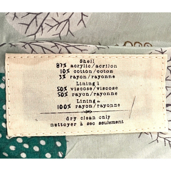 Anthropologie Cartonnier Dashes Knit Blazer Jacket Black Melange Size Small - Picture 8 of 8